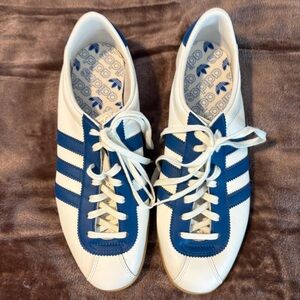 Adidas Men’s size 9.5 Spezial 3 Stripe shoes Leather Blue/White New WO Tags!